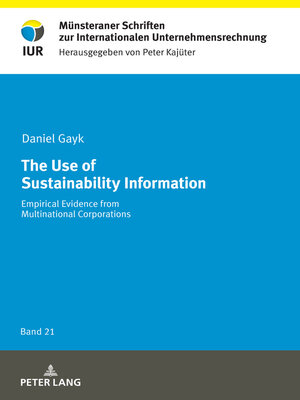 cover image of The Use of Sustainability Information